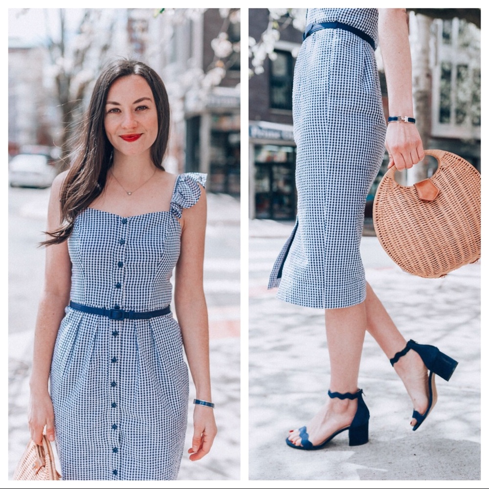New Gal Meets Glam 20 Carly Sheath Dress Gingham - Picture 7 of 8
